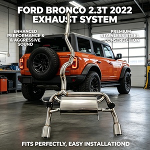 Tuyaux d'échappement Catback en acier inoxydable SS304 de haute qualité avec silencieux à valve pour <span class=keywords><strong>Ford</strong></span> Bronco 2.3T <span class=keywords><strong>2022</strong></span> – Optimisation de la puissance tout-terrain à double mode et à haut débit - Product Image 1