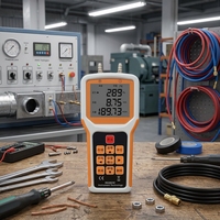 Manomètre différentiel numérique portable AF312 haute stabilité multifonction pour les tests CVC