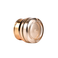 Flacon cosmétique sans air en acrylique pour soins de la peau, récipient à sérum à double paroi, pot en plastique rose doré, luxe, impression d'écran, pompe pulvérisateur