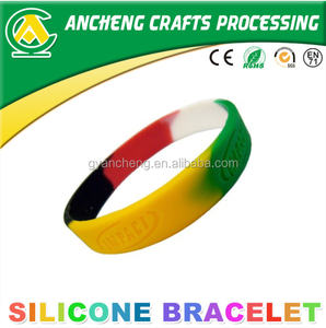 צבע מעורב מסך עיצוב מותאם אישית דיו מודפס מלא סיליקון גומי סיליקון צמיד עבור פעילות צוות ספורט - Product Image 6