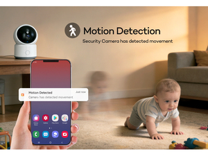 Babyphone intelligent AI TUYA 5 pouces 1080P avec vision nocturne, détection de mouvement PIR, caméra WiFi IP66 et rappel d'alimentation, compatible 13 langues - Product Image 4