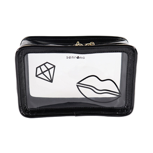 Custom Plastic clear Pvc Makeup Cosmetic Pouch Toiletry Bag Portable Bag Wholesale Transparent Fashion Zipper Bag for Cosmetic - Product Image 1