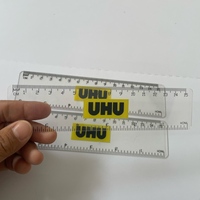 Règle en PVC souple personnalisée avec logo de design de mode, forme sur mesure, impression sérigraphique, paillettes liquides colorées, marque GIFTWAY