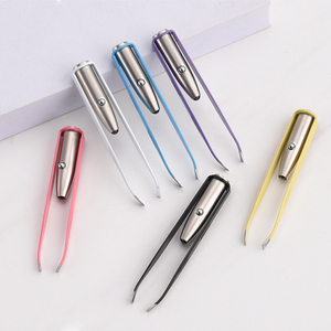 <span class=keywords><strong>Pinza</strong></span> de <span class=keywords><strong>Cejas</strong></span> Profesional de Acero Inoxidable OEM al por Mayor <span class=keywords><strong>con</strong></span> Lámpara LED, Punta Inclinada, Aplicador de Pestañas - Product Image 2