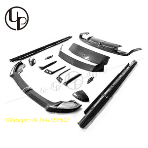 Alerón difusor de labio delantero de fibra de carbono W12, parachoques de coche estilo <span class=keywords><strong>M</strong></span> para Bentayga W12 15-19y, Kits de cuerp - Product Image 2