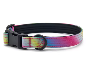 Grenzüberschreitendes neues Prinzessinnen-Stil Hundehalsband aus strapazierfähigem, reißfestem Polyester für mittelgroße und große Hunde, verstellbar, Farbverlauf - Product Image 6