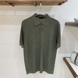 Luxury designer Loro business casual Piana fashion vintage old style Knitted polo <b>shirt</b> for men - Product Image 4