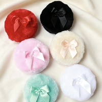 Éponge de maquillage ronde en coton coloré, épaisse et douce, pour le visage et le corps, vente en gros d'usine
