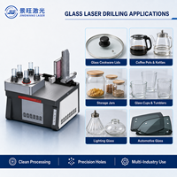 Machine de perçage laser rotative industrielle JINGWANG LASER 7x24 pour bouteilles, bocaux et tubes en verre, 120W/200W, 220V, haut niveau de sécurité