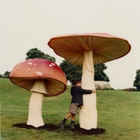 Vente directe usine : Grande sculpture décorative en résine et fibre de verre en forme de champignon pour jardin extérieur