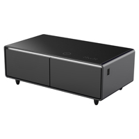 Table basse intelligente moderne avec réfrigérateur intégré, haut-parleur musical et chargeur sans fil, mobilier intelligent pour salon