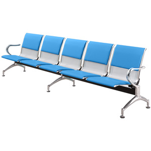 Chaise d'attente trois places en acier inoxydable pour aéroports, hôpitaux, bureaux et hôtels - Product Image 5