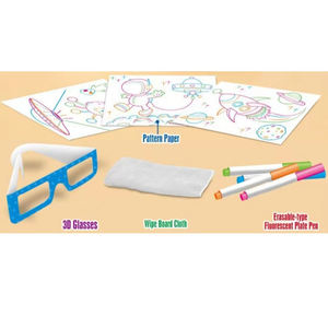 Allumez 8 couleurs coloré Doodle bricolage <span class=keywords><strong>lumineux</strong></span> magique bloc-notes 3D Led planche à dessin jouet pour les enfants - Product Image 6
