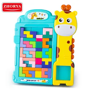 Zhorya enfants mignon Animal forme toboggan Puzzle jeu Parent enfant interactif empilable bloc de construction