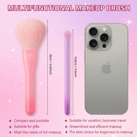 JLY Juego de 6 Brochas de Maquillaje Multicolor con Caja de Regalo, Pelo Sintético Suave, Herramientas Cosméticas Portátiles para Rostro y Ojos, Mini Set de Brochas de Maquillaje