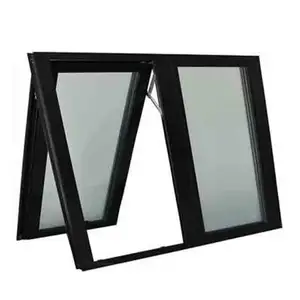 Latest Home Flexible Double Glazing Timber Reveal Australian Type Aluminum Anti Noise Glass Top Hung Standard Awning Window