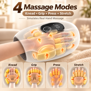 เครื่องนวดมือแบบให้ความร้อน เครื่องนวดนิ้วฝ่ามือแบบอัดอากาศ 5 ระดับความเข้ม ชาร์จ USB ได้ - Product Image 3