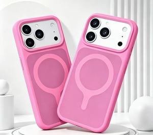 Coque de téléphone magnétique en silicone avancé GS010 pour iPhone 16 17 Pro Max, antichoc, couleur unie, mignonne - Product Image 1