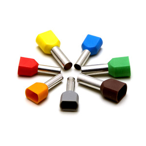Copper Tube Series Insulated Bootlace Ferrule <b>Terminals</b> Insulated Twin Cord End Electrical Wire Crimp <b>Terminals</b> - Product Image 1