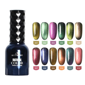 Esmalte de Uñas en <span class=keywords><strong>Gel</strong></span> 9D Efecto Ojo de Gato 007 Borgoña Magnético Camaleón Galaxia con Brillo Holográfico, Removible con UV LED, 10ml - Product Image 4