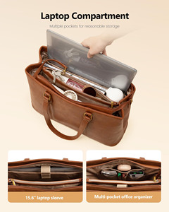 Protective Durable <b>15.6</b>-<b>inch</b> <b>Laptop</b> Tote <b>Bag</b> with Padded Protection Water-Resistant Material for Daily Use by Professionals - Product Image 4