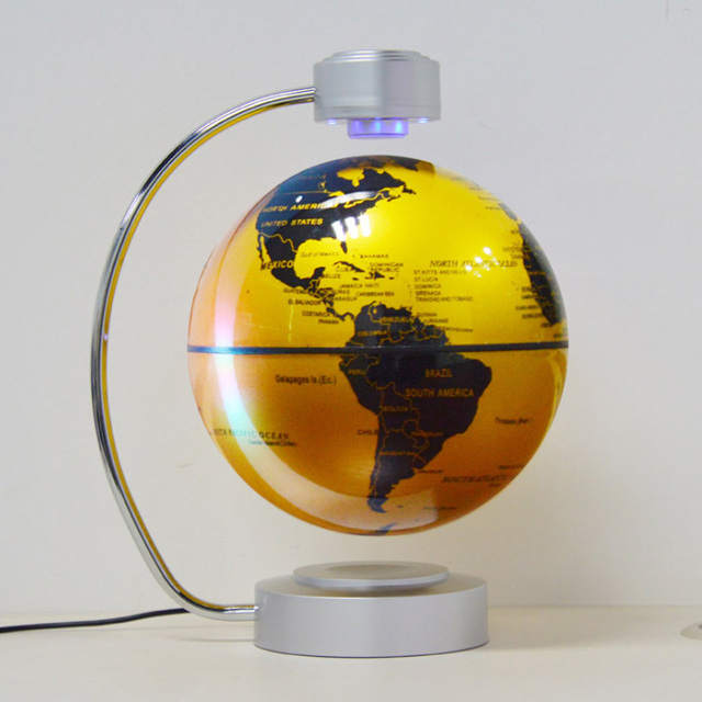 Custom Automatic Rotating Magnetic Leviation Floating Globe Display Rack with Led