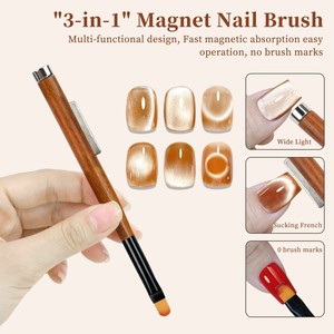 3 in 1 pena fototerapi Magnet ujung ganda cendana manikur pena Cat mata kucing alat khusus untuk Salon Kuku - Product Image 3