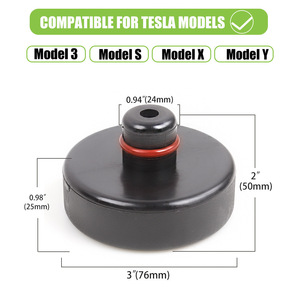Support en caoutchouc pour Tesla Model 3 S X Y, pièce de rechange de montage noire de 3 pouces - Product Image 1