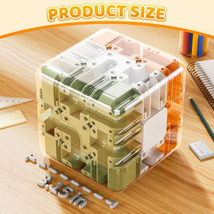 Kids Stress Relief Toy Sensory Toys Birthday Gift Brain Teaser 3D <strong>Maze</strong> Cube Puzzle Magic <strong>Maze</strong> Board Game Novelty Track <strong>Ball</strong> - Product Image 6