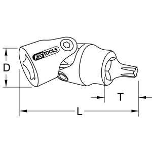 KS TOOLS 1/4 "CHROMEplus Douille à embout avec joint Torx, T20 - Product Image 2