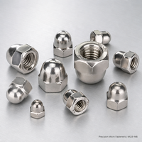 Mur baut segi enam berdome poles cermin baja tahan karat 304 316 A2-70 A4-80 OEM DIN1587 kustom