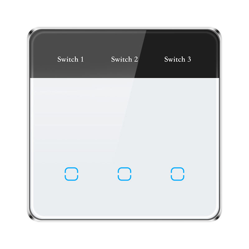 Interruptor de pantalla LED de 3 grupos - Blanco