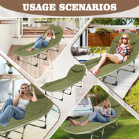 Lit de camping pliant portable sur mesure en métal, durable pour l'extérieur, idéal pour le pique-nique et le repos