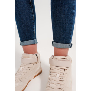 Jean skinny taille haute en bleu foncé - Product Image 4