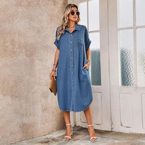 Cina produttore di estate Casual Sexy <span class=keywords><strong>Jeans</strong></span> vestito per le donne stile <span class=keywords><strong>camicia</strong></span> delle donne all'ingrosso del vestito <span class=keywords><strong>Jeans</strong></span> - Product Image 4