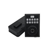 Serrure de porte intelligente à clavier numérique en alliage d'aluminium noir moderne avec mot de passe