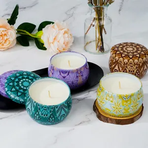 Scented Candle Gift Set Natural soy wax Women's Stress Relief 4 PCS/Set 4.4oz 100 Hours of Burning Customized Wholesale