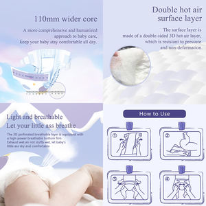 Couches pour bébé jetables ultra-minces à haute absorption personnalisées OEM de Chine Vente en gros de couches chouchoutées de haute qualité pour bébés - Product Image 2