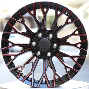 Derin İçbükey Arazi Tipi Alaşım 20 22 İnç Siyah ve Kırmızı 6x135 6x139.7 jantlar, RAM GMC Pickup Bronco Silverado Chevy Sierra için - Product Image 3