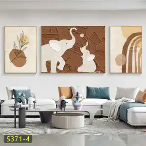 Einfache moderne dekorative Wohnzimmer Sofa Hintergrund malerei Kunst Veranda Wandbehang Malerei Elefant Malerei