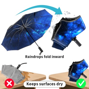 Compact Folding Travel <b>Umbrella</b> Personal Windproof Rain <b>Umbrella</b> with Manual Control Promotional Item - Product Image 3