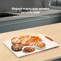 Tapis chauffant en silicone thermostatique pliable pour réchauffer les aliments, portable et intelligent