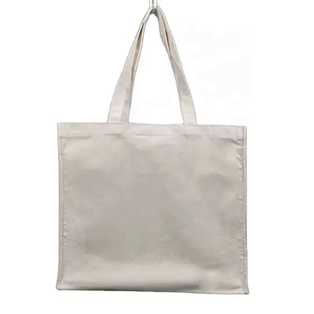 White Canvas Cotton Tote Shopping Bag Custom Canvas Tote Bag With Logo Canvas Bag Tote