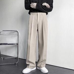 Trajes para Hombre IStapromo, Pantalones de Moda Urbana China, Traje Negro con Pantalones Blancos, Pantalones de Vestir Ajustados - Product Image 2