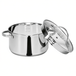 <b>Saucepan</b> With Spout 1.5 L 16 Cm Stainless Steel For Soup And Stock Pots - Product Image 2