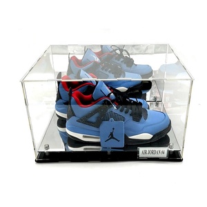 Caja de zapatos transparente acrílica personalizada <span class=keywords><strong>con</strong></span> base de <span class=keywords><strong>espejo</strong></span> estante de exhibición contemporáneo - Product Image 2