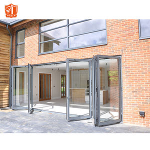<span class=keywords><strong>Porte</strong></span> accordéon moderne en aluminium à double vitrage, grande <span class=keywords><strong>porte</strong></span> pliante extérieure pour entrée principale ou patio - Product Image 3