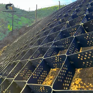 High Tensile HDPE Honeycomb Geocell Paver Geogrid Geocel For Slope Protection Retain Wall Road Construction