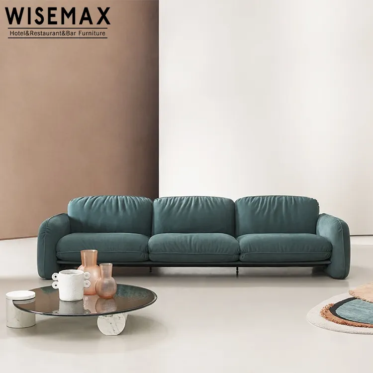 MOBILIÁRIO WISEMAX Moderno design italiano modular sofá hotel mobiliário lazer cadeira tecido estofos I forma sala de estar sofás