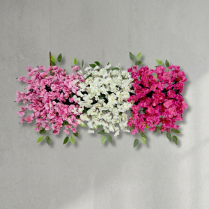 Premium High-Density Silk <b>Artificial</b> <b>Flower</b> Wall Channel Panel Modern Handmade Pink White Floral Decoration for Home Events - Product Image 3